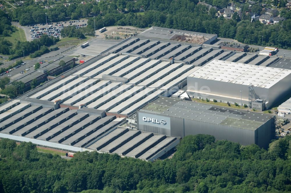 Bochum von oben - Entwicklungsgebiet der Industriebrache OPEL Werk III in Bochum im Bundesland Nordrhein-Westfalen