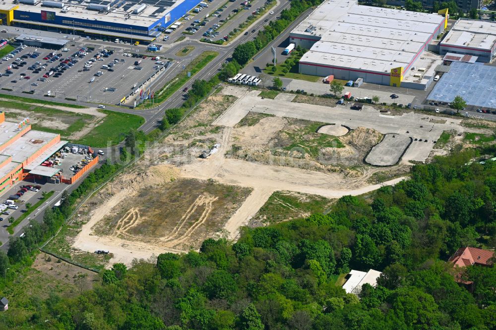 Luftbild Berlin - Entwicklungsgebiet der Industriebrache im Ortsteil Lichtenberg in Berlin, Deutschland