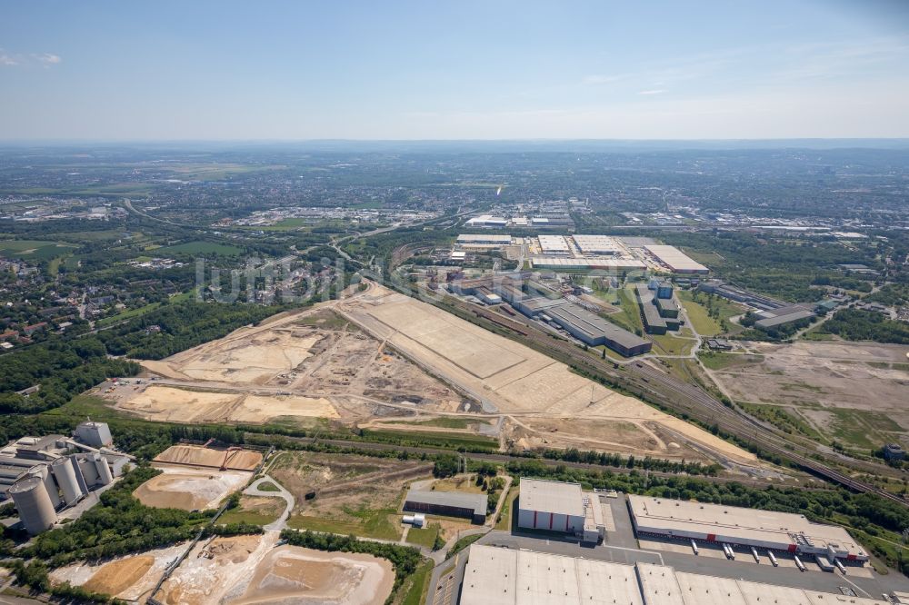 Luftaufnahme Dortmund - Entwicklungsgebiet der Industriebrache im Ortsteil Scharnhorst in Dortmund im Bundesland Nordrhein-Westfalen, Deutschland