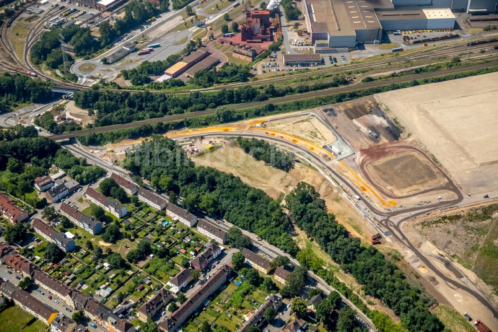 Luftaufnahme Dortmund - Entwicklungsgebiet der Industriebrache im Ortsteil Scharnhorst in Dortmund im Bundesland Nordrhein-Westfalen, Deutschland