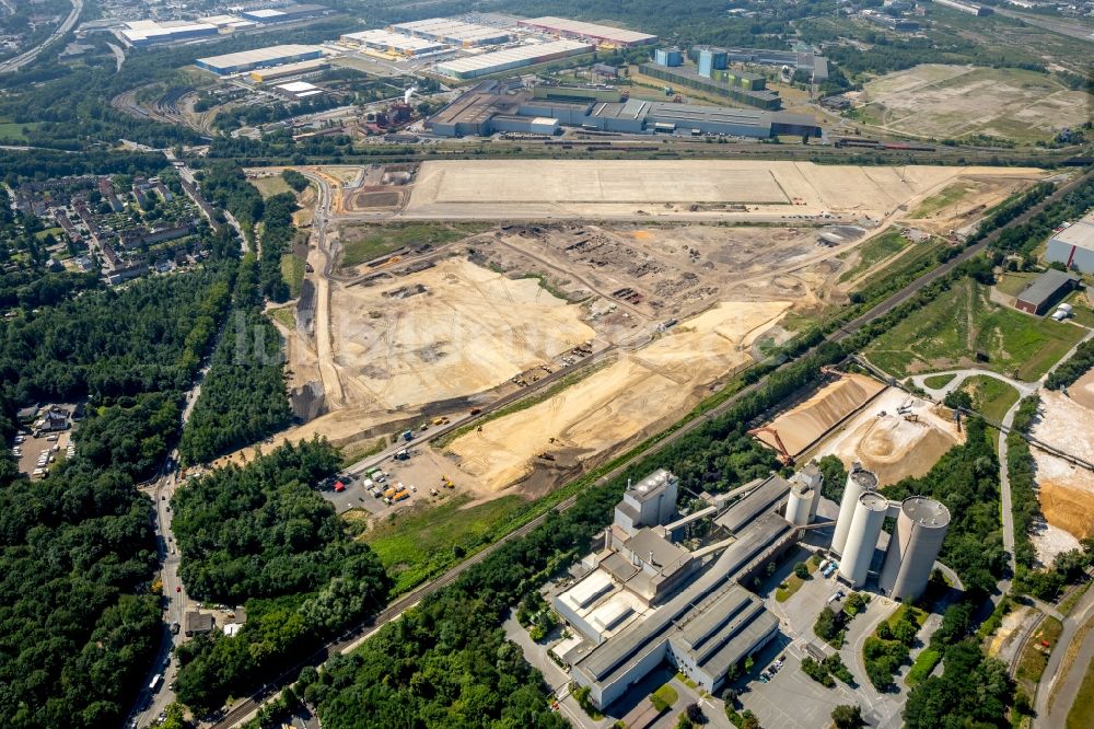 Luftaufnahme Dortmund - Entwicklungsgebiet der Industriebrache im Ortsteil Scharnhorst in Dortmund im Bundesland Nordrhein-Westfalen, Deutschland