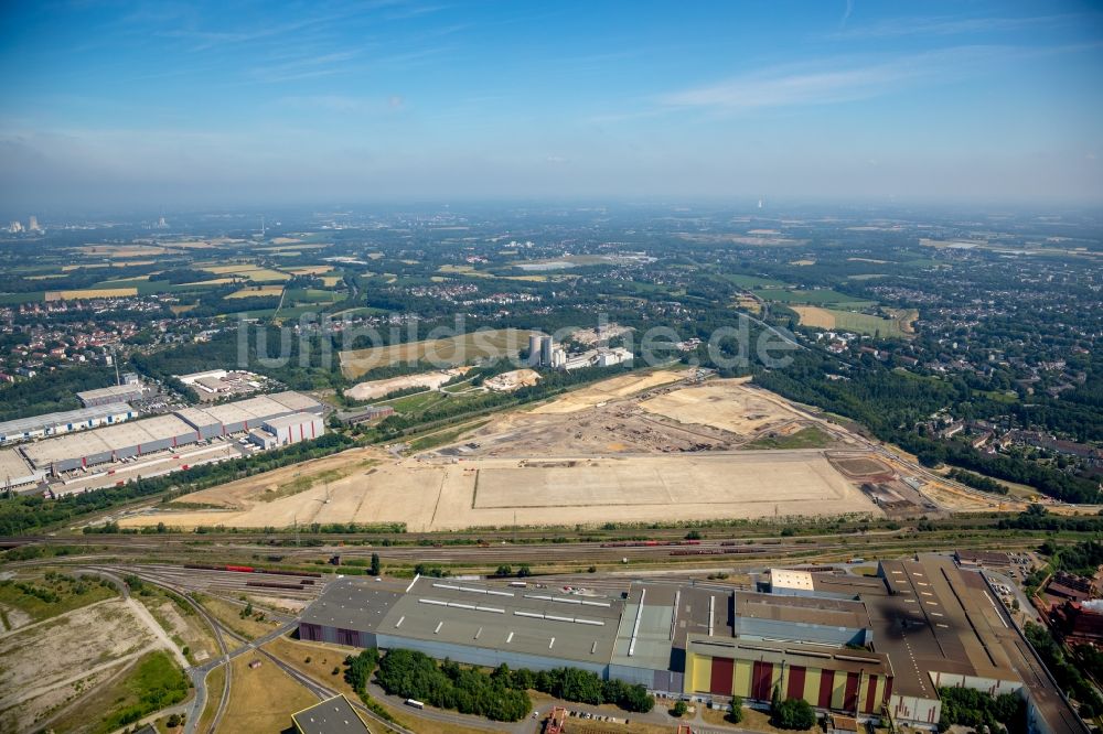 Luftbild Dortmund - Entwicklungsgebiet der Industriebrache im Ortsteil Scharnhorst in Dortmund im Bundesland Nordrhein-Westfalen, Deutschland