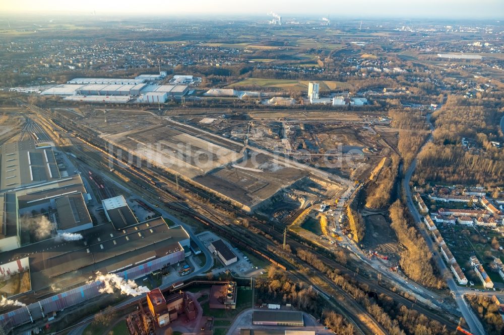 Luftbild Dortmund - Entwicklungsgebiet der Industriebrache im Ortsteil Scharnhorst in Dortmund im Bundesland Nordrhein-Westfalen, Deutschland