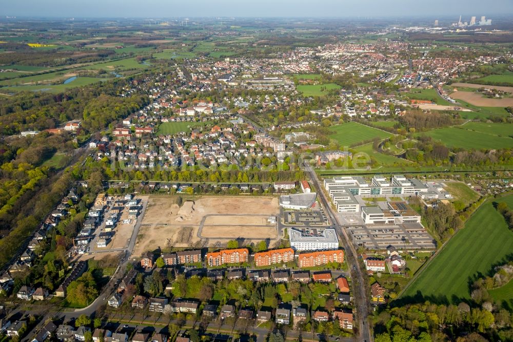 Luftaufnahme Hamm - Entwicklungsgebiet der Industriebrache Paracelsuspark und Bauprojekt Science Quarter SCI:Q in Hamm im Bundesland Nordrhein-Westfalen