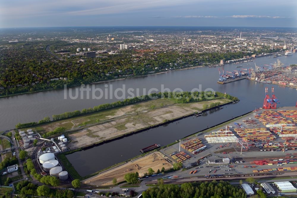 Luftbild Hamburg - Entwicklungsgebiet der Industriebrache am Petroleumhafen in Hamburg