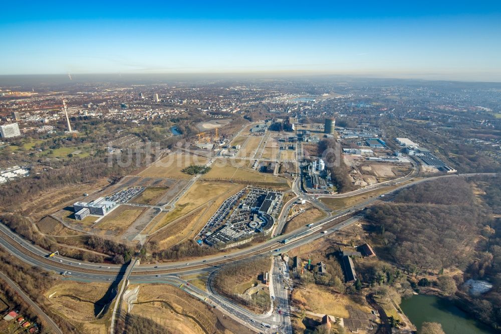 Luftbild Dortmund - Entwicklungsgebiet der Industriebrache Phönix-West im Ortsteil Hörde in Dortmund im Bundesland Nordrhein-Westfalen