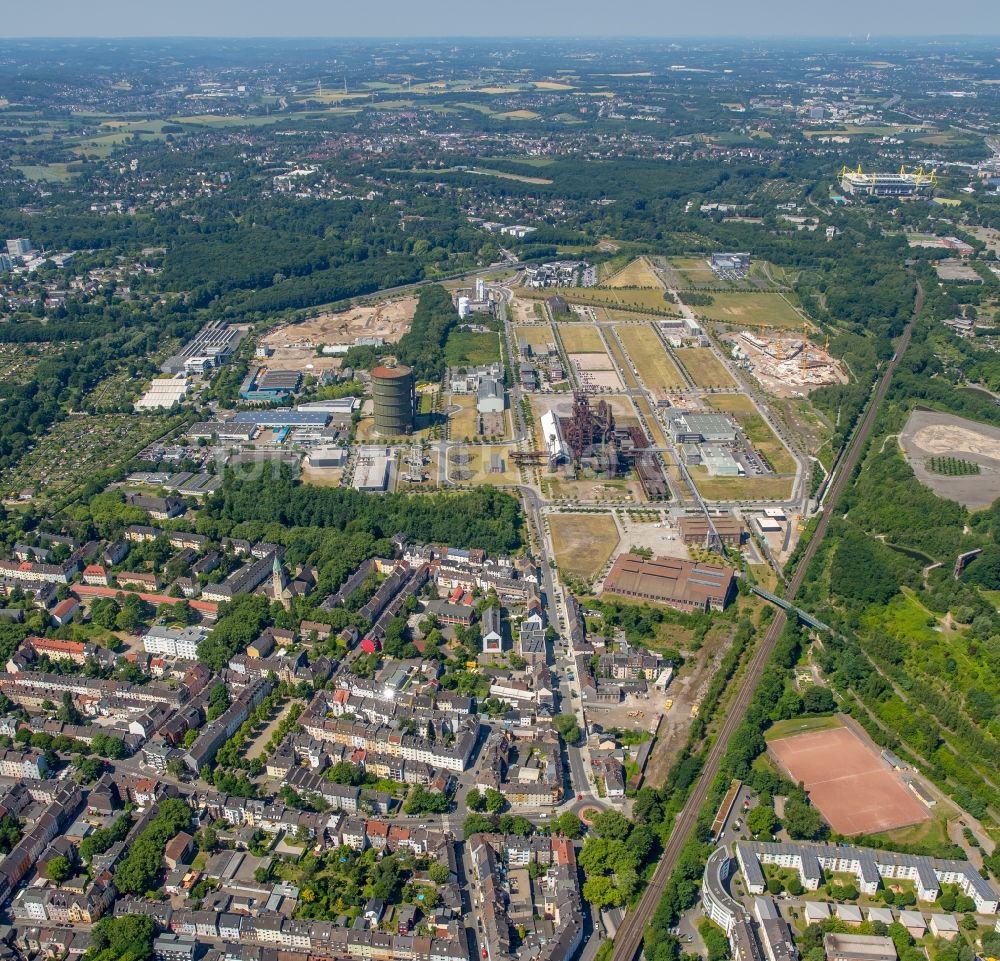 Dortmund von oben - Entwicklungsgebiet der Industriebrache Phönix-West im Ortsteil Hörde in Dortmund im Bundesland Nordrhein-Westfalen