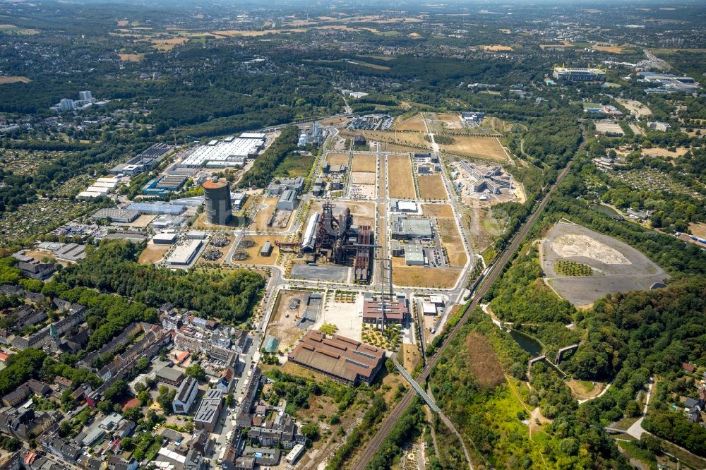 Dortmund aus der Vogelperspektive: Entwicklungsgebiet der Industriebrache Phönix-West im Ortsteil Hörde in Dortmund im Bundesland Nordrhein-Westfalen