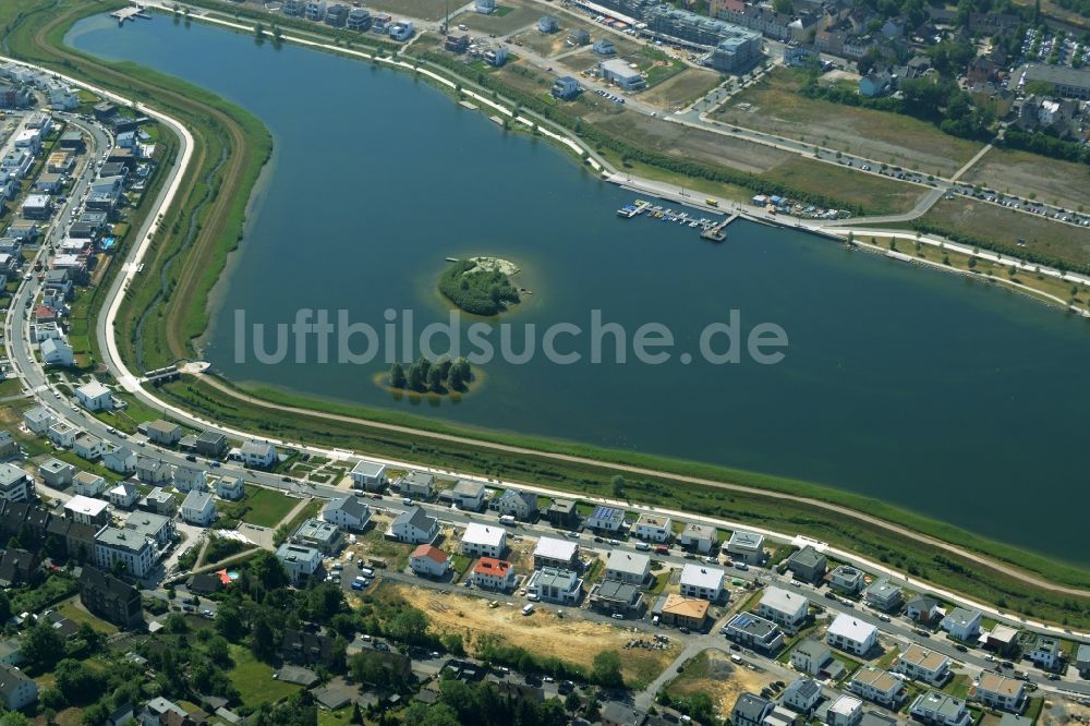 Luftbild Dortmund - Entwicklungsgebiet der Industriebrache Phoenix See in Dortmund im Bundesland Nordrhein-Westfalen