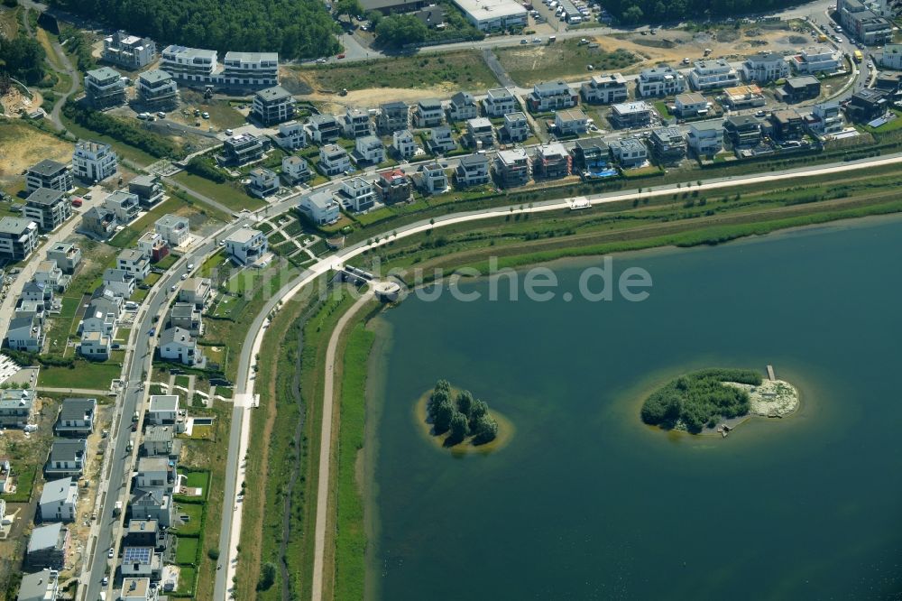 Luftaufnahme Dortmund - Entwicklungsgebiet der Industriebrache Phoenix See in Dortmund im Bundesland Nordrhein-Westfalen