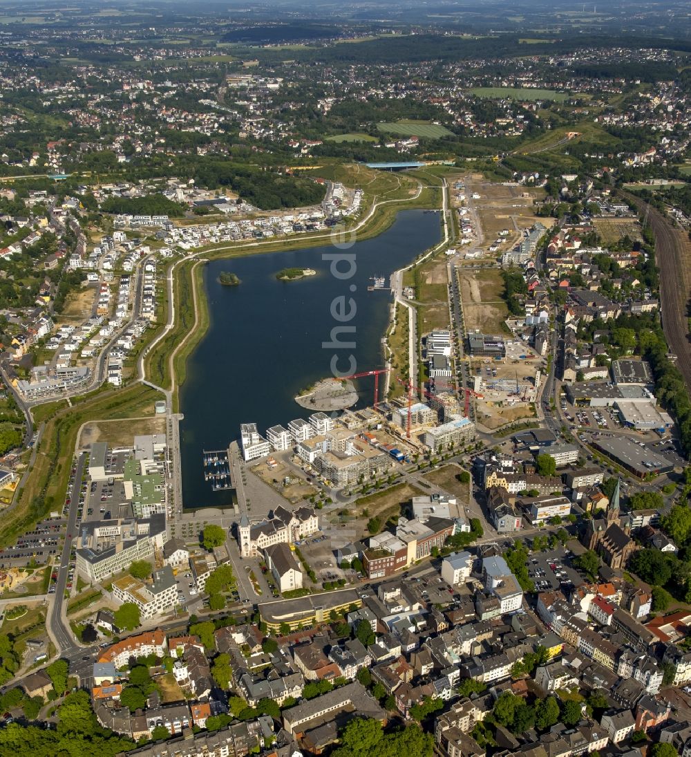 Luftaufnahme Dortmund - Entwicklungsgebiet der Industriebrache Phoenix See in Dortmund im Bundesland Nordrhein-Westfalen