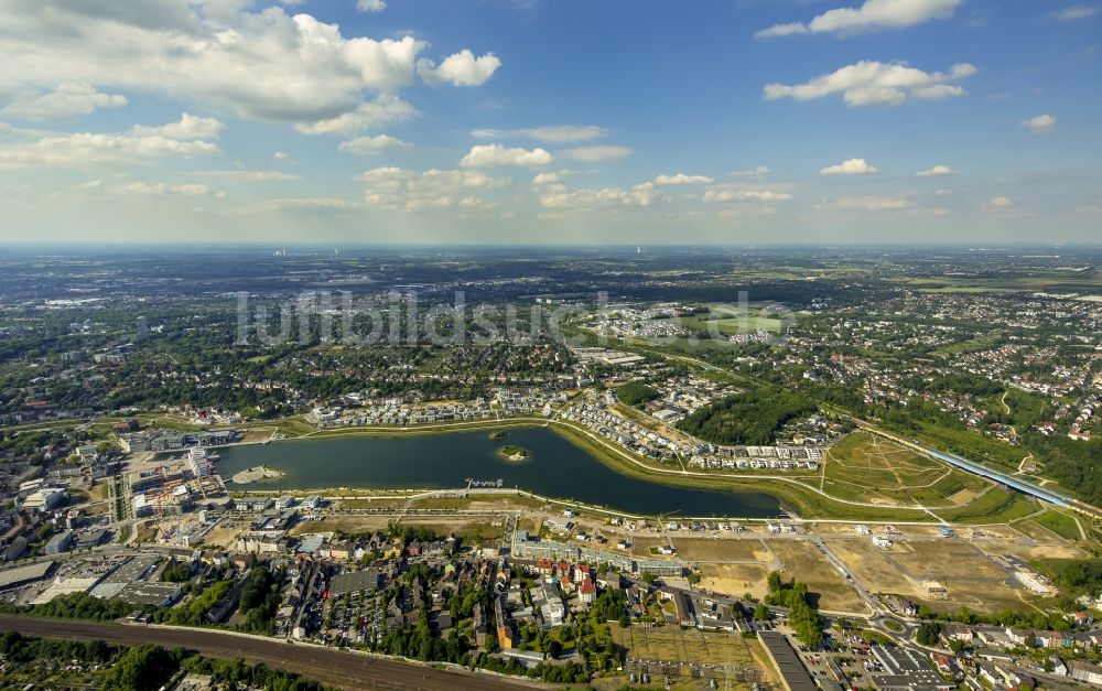 Luftbild Dortmund - Entwicklungsgebiet der Industriebrache Phoenix See in Dortmund im Bundesland Nordrhein-Westfalen