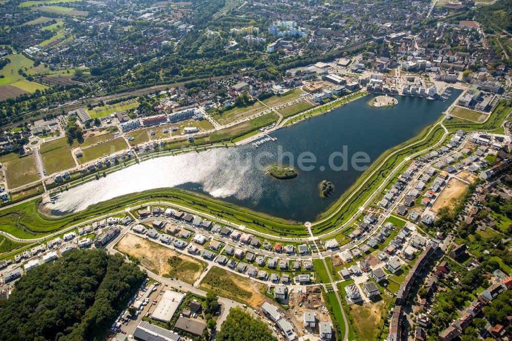 Dortmund aus der Vogelperspektive: Entwicklungsgebiet der Industriebrache Phoenix See in Dortmund im Bundesland Nordrhein-Westfalen