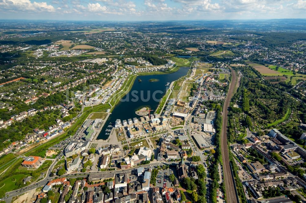 Dortmund von oben - Entwicklungsgebiet der Industriebrache Phoenix See in Dortmund im Bundesland Nordrhein-Westfalen