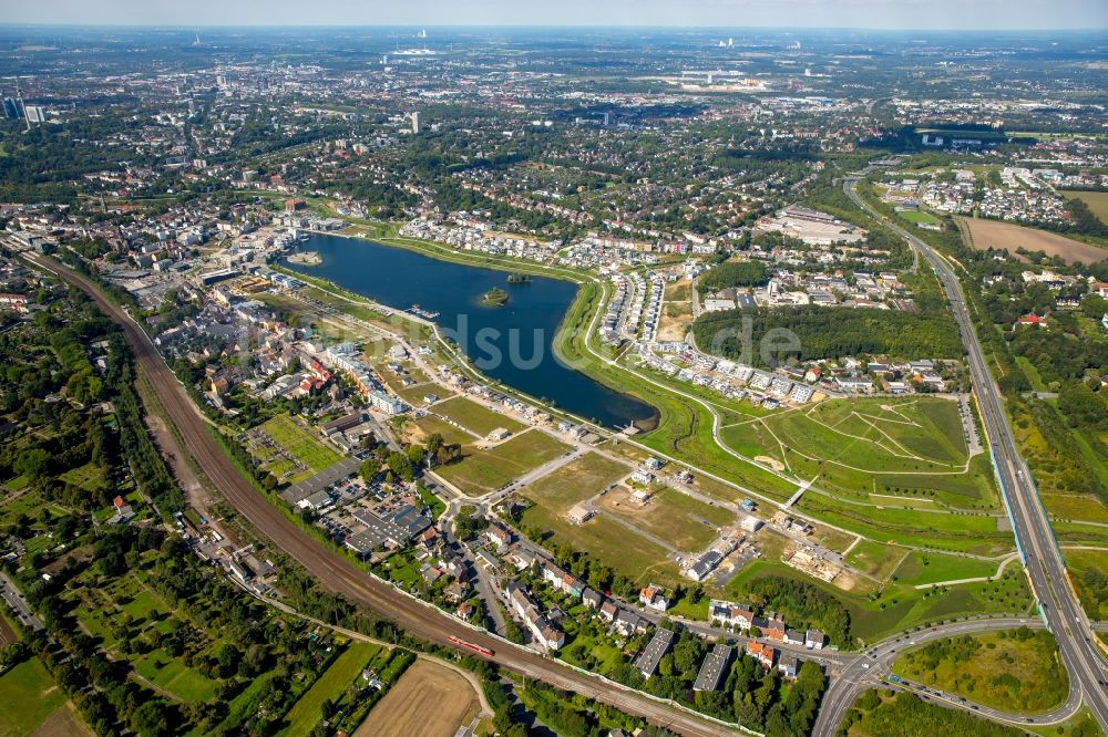 Luftbild Dortmund - Entwicklungsgebiet der Industriebrache Phoenix See in Dortmund im Bundesland Nordrhein-Westfalen