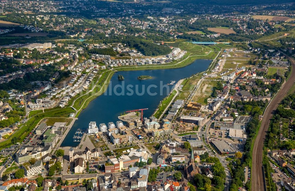 Dortmund aus der Vogelperspektive: Entwicklungsgebiet der Industriebrache Phoenix See in Dortmund im Bundesland Nordrhein-Westfalen