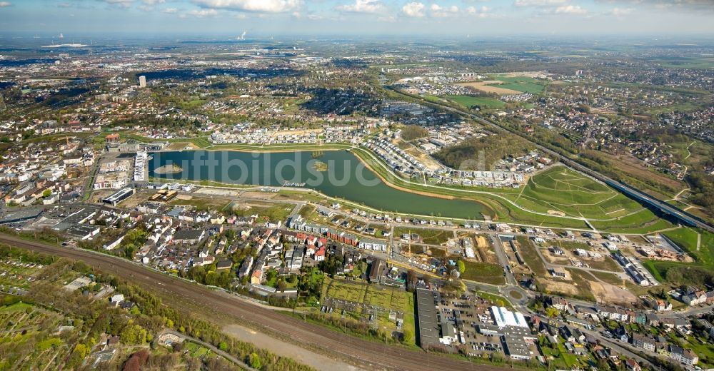 Luftbild Dortmund - Entwicklungsgebiet der Industriebrache Phoenix See in Dortmund im Bundesland Nordrhein-Westfalen