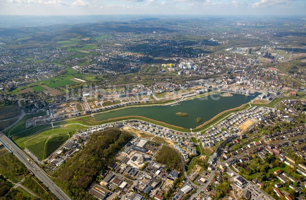 Luftaufnahme Dortmund - Entwicklungsgebiet der Industriebrache Phoenix See in Dortmund im Bundesland Nordrhein-Westfalen