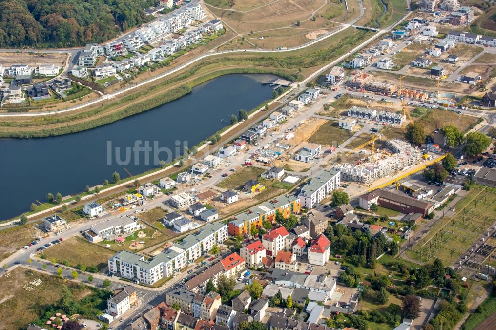 Dortmund aus der Vogelperspektive: Entwicklungsgebiet der Industriebrache Phoenix See in Dortmund im Bundesland Nordrhein-Westfalen