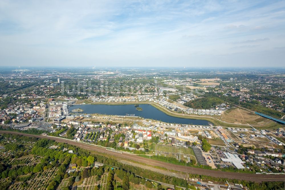 Luftbild Dortmund - Entwicklungsgebiet der Industriebrache Phoenix See in Dortmund im Bundesland Nordrhein-Westfalen