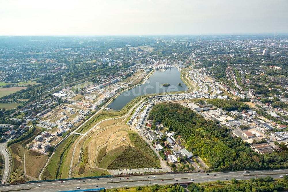 Luftaufnahme Dortmund - Entwicklungsgebiet der Industriebrache Phoenix See in Dortmund im Bundesland Nordrhein-Westfalen