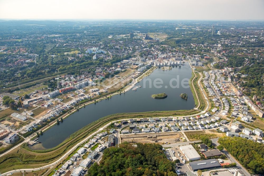 Dortmund aus der Vogelperspektive: Entwicklungsgebiet der Industriebrache Phoenix See in Dortmund im Bundesland Nordrhein-Westfalen