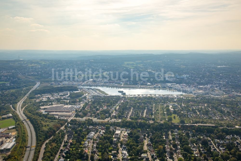 Dortmund von oben - Entwicklungsgebiet der Industriebrache Phoenix See in Dortmund im Bundesland Nordrhein-Westfalen