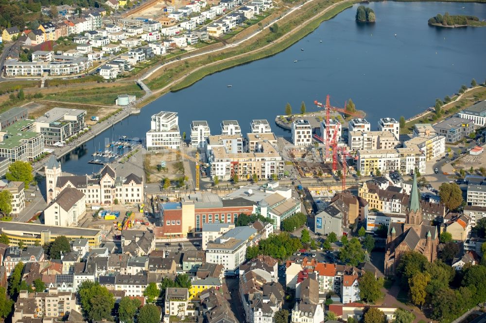 Dortmund aus der Vogelperspektive: Entwicklungsgebiet der Industriebrache Phoenix See in Dortmund im Bundesland Nordrhein-Westfalen