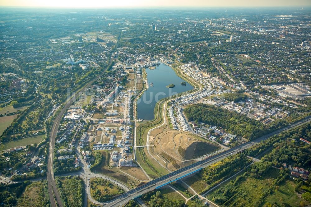 Luftaufnahme Dortmund - Entwicklungsgebiet der Industriebrache Phoenix See in Dortmund im Bundesland Nordrhein-Westfalen