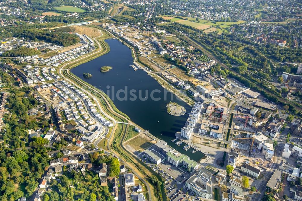 Luftaufnahme Dortmund - Entwicklungsgebiet der Industriebrache Phoenix See in Dortmund im Bundesland Nordrhein-Westfalen