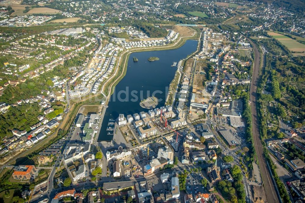 Dortmund aus der Vogelperspektive: Entwicklungsgebiet der Industriebrache Phoenix See in Dortmund im Bundesland Nordrhein-Westfalen