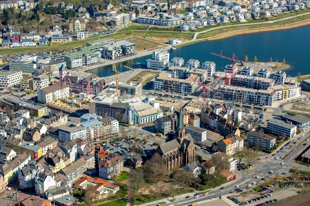 Dortmund aus der Vogelperspektive: Entwicklungsgebiet der Industriebrache Phoenix See in Dortmund im Bundesland Nordrhein-Westfalen