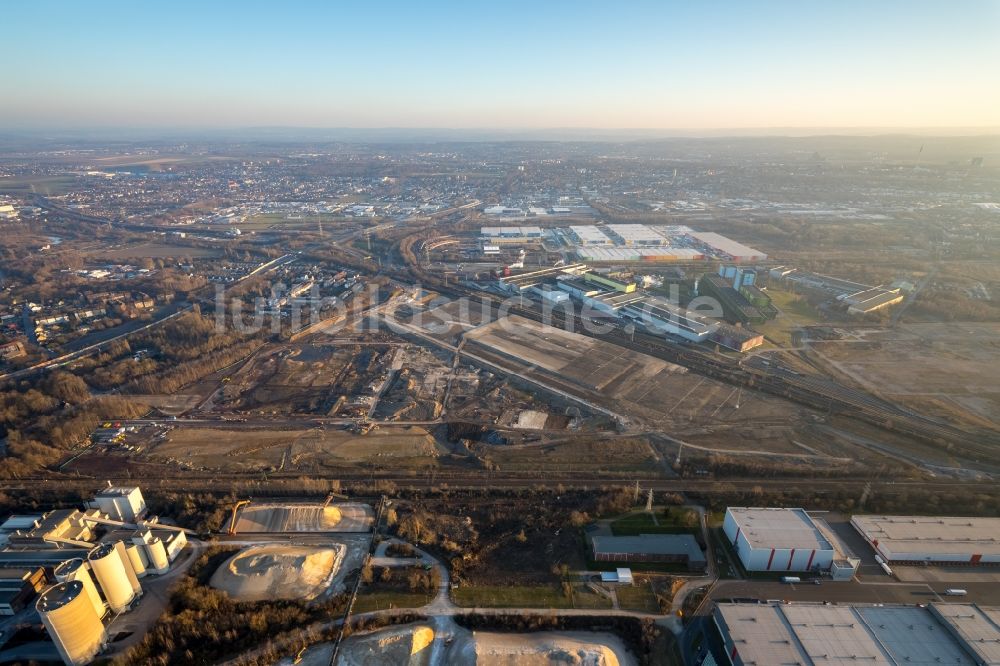 Luftaufnahme Dortmund - Entwicklungsgebiet der Industriebrache Rüschebrinkstraße der DSW21 in Dortmund im Bundesland Nordrhein-Westfalen, Deutschland