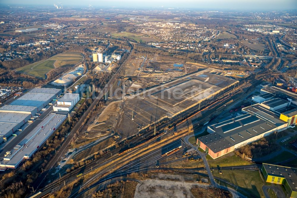 Luftbild Dortmund - Entwicklungsgebiet der Industriebrache Rüschebrinkstraße der DSW21 in Dortmund im Bundesland Nordrhein-Westfalen, Deutschland