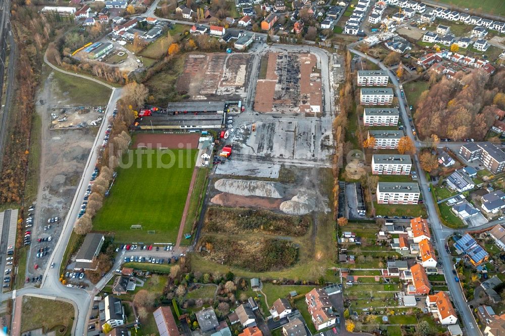 Soest aus der Vogelperspektive: Entwicklungsgebiet der Industriebrache am Teinenkamp in Soest im Bundesland Nordrhein-Westfalen, Deutschland