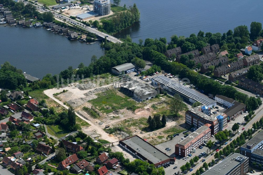 Schwerin aus der Vogelperspektive: Entwicklungsgebiet der Industriebrache an der Wismarsche Straße in Schwerin im Bundesland Mecklenburg-Vorpommern, Deutschland