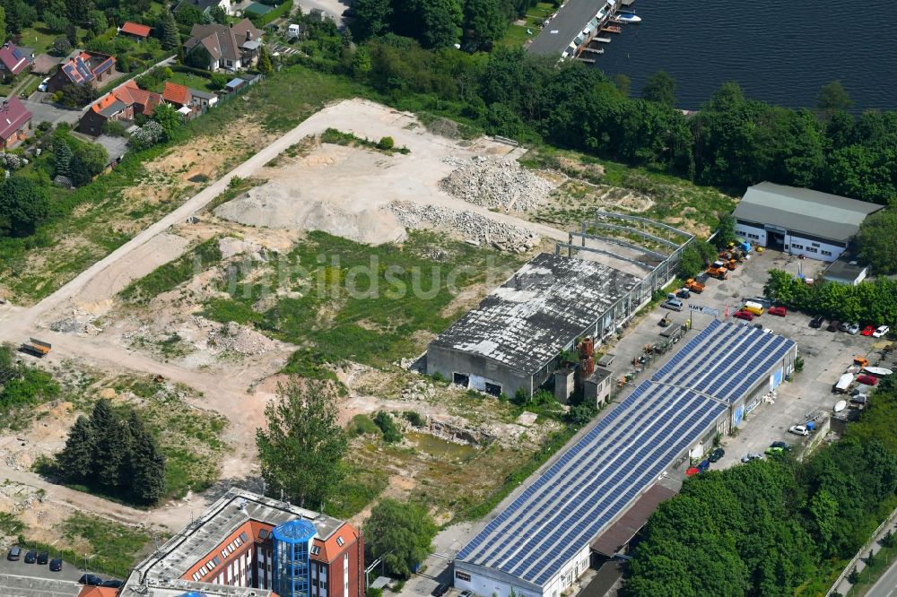 Luftaufnahme Schwerin - Entwicklungsgebiet der Industriebrache an der Wismarsche Straße in Schwerin im Bundesland Mecklenburg-Vorpommern, Deutschland