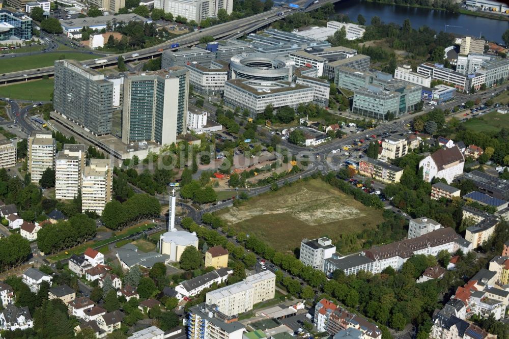 Luftaufnahme Offenbach am Main - Entwicklungsgebiet der Industriebrache zum Stadtquartier Kaiserlei Quartier der CG- Gruppe in Offenbach am Main im Bundesland Hessen