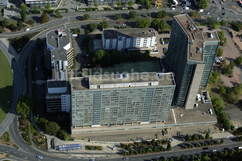 Luftaufnahme Offenbach am Main - Entwicklungsgebiet der Industriebrache zum Stadtquartier Kaiserlei Quartier der CG- Gruppe in Offenbach am Main im Bundesland Hessen