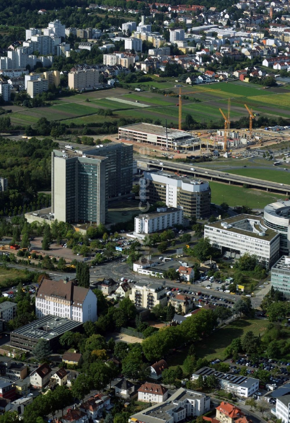 Luftbild Offenbach am Main - Entwicklungsgebiet der Industriebrache zum Stadtquartier Kaiserlei Quartier der CG- Gruppe in Offenbach am Main im Bundesland Hessen