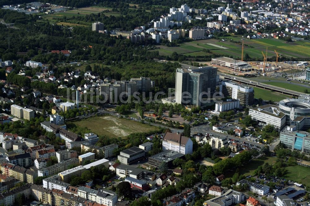 Luftaufnahme Offenbach am Main - Entwicklungsgebiet der Industriebrache zum Stadtquartier Kaiserlei Quartier der CG- Gruppe in Offenbach am Main im Bundesland Hessen