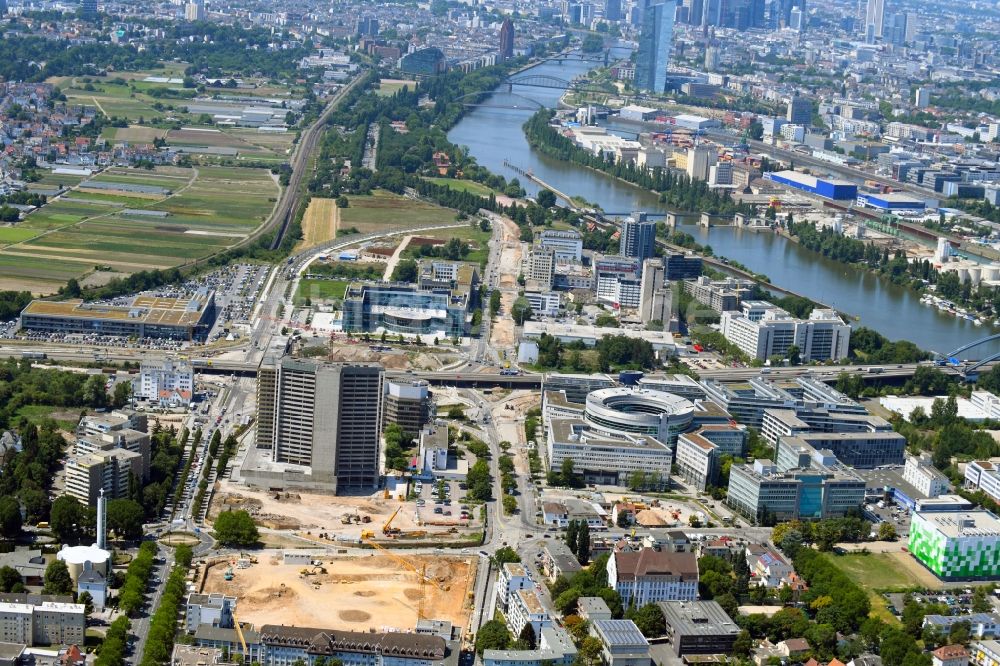 Luftaufnahme Offenbach am Main - Entwicklungsgebiet der Industriebrache zum Stadtquartier Kaiserlei Quartier der CG- Gruppe in Offenbach am Main im Bundesland Hessen