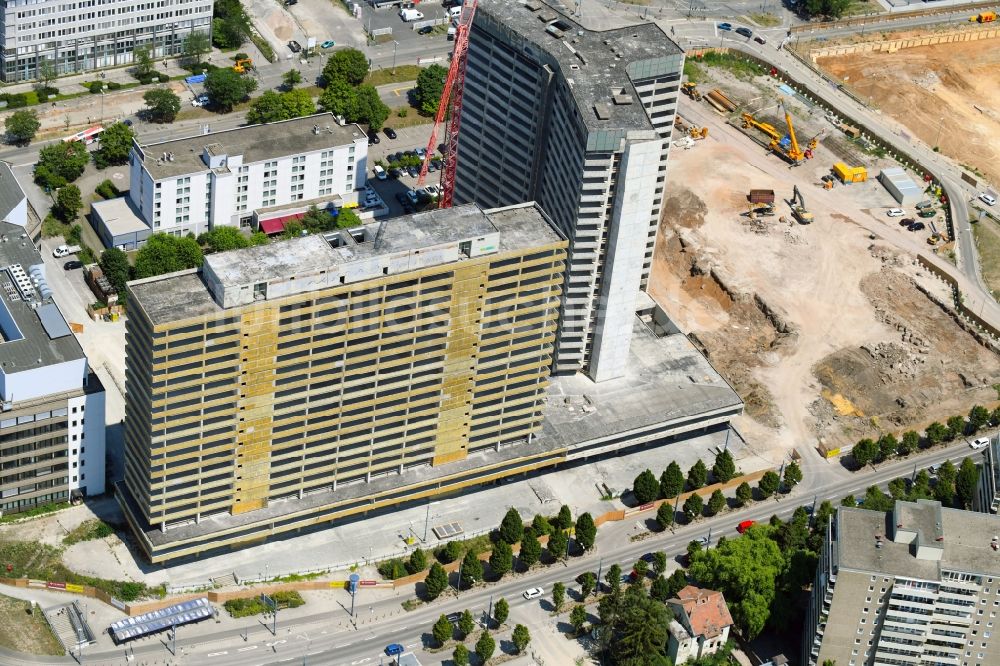 Offenbach am Main aus der Vogelperspektive: Entwicklungsgebiet der Industriebrache zum Stadtquartier Kaiserlei Quartier der CG- Gruppe in Offenbach am Main im Bundesland Hessen