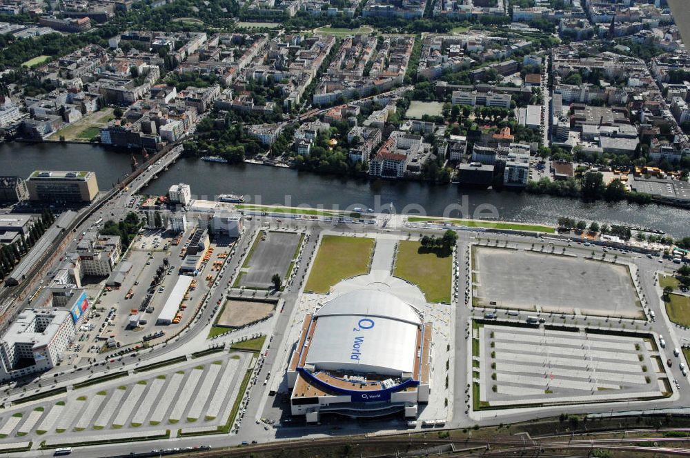 Berlin von oben - Entwicklungsgebiet MediaSpree in Berlin - Friedrichshain