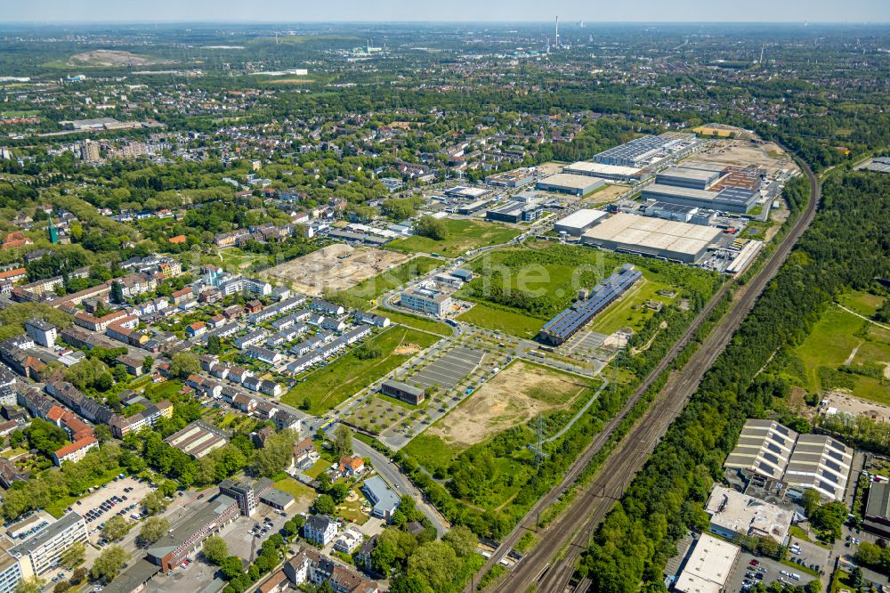 Gelsenkirchen aus der Vogelperspektive: Entwicklungsgebiet im Ortsteil Bulmke-Hüllen in Gelsenkirchen im Bundesland Nordrhein-Westfalen, Deutschland