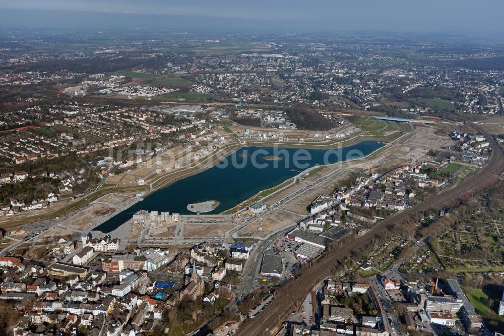 Luftbild Dortmund - Entwicklungsgebiet Phoenix-See in Dortmund - Hörde auf ehemaliger Industriebrache