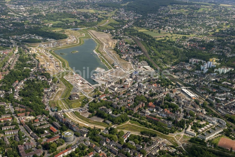 Dortmund aus der Vogelperspektive: Entwicklungsgebiet Phoenix-See in Dortmund - Hörde auf ehemaliger Industriebrache