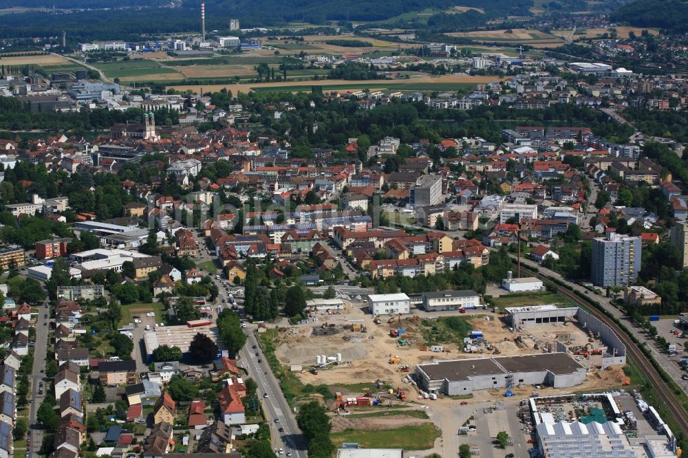 Luftaufnahme Bad Säckingen - Entwicklungsgebiet der Wohngebiets- und Gewerbeflächen Brennet Park in Bad Säckingen im Bundesland Baden-Württemberg, Deutschland