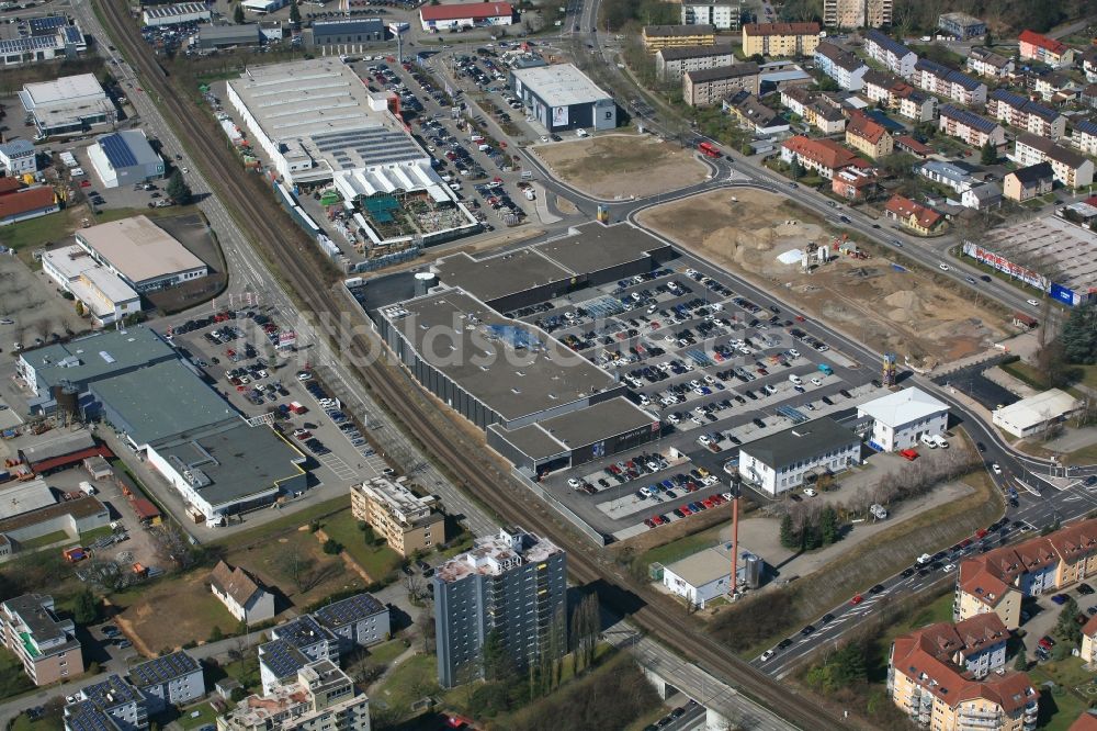 Bad Säckingen von oben - Entwicklungsgebiet der Wohngebiets- und Gewerbeflächen Brennet Park in Bad Säckingen im Bundesland Baden-Württemberg, Deutschland