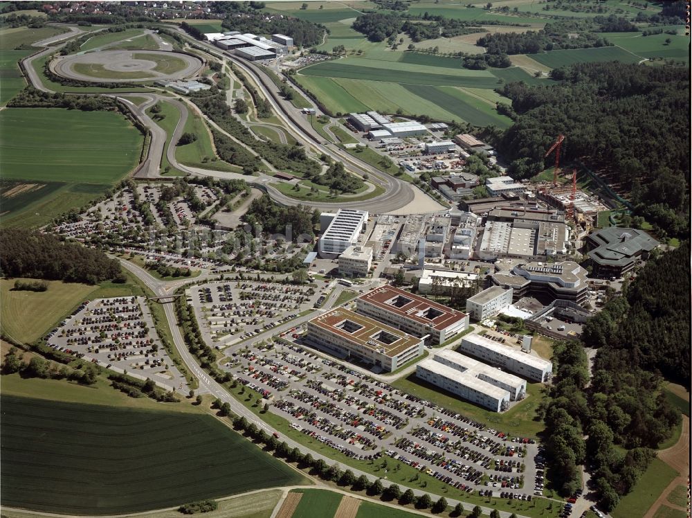 Luftbild Weissach - Entwicklungszentrum der Porsche Engineering Group in Weissach im Bundesland Baden-Württemberg